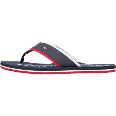 Tommy Hilfiger Heren HILFIGER TUMBLE BEACH SANDAL FM0FM05710 Flip Flops, BLAUW (Desert Sky), 40, Blauwe Woestijnhemel, 40 EU Tommy Hilfiger Heren HILFIGER TUMBLE BEACH SANDAL FM0FM05710 Flip Flops, BLAUW (Desert Sky), 40, Blauwe Woestijnhemel, 40 EU