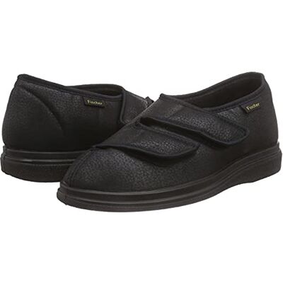 Fischer Markenschuh Fischer lage sneakers voor heren, Zwart Zwart 222, 8.5 X-Wide Fischer Markenschuh Fischer lage sneakers voor heren, Zwart Zwart 222, 8.5 X-Wide