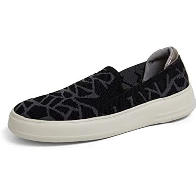 Dearfoams Dames Original Comfort Sophie Slip-on lichtgewicht en machinewasbare sneakers, zwart (met opdruk), 39,5 EU, zwart met opdruk, 39.5 EU Dearfoams Dames Original Comfort Sophie Slip-on lichtgewicht en machinewasbare sneakers, zwart (met opdruk), 39,5 EU, zwart met opdruk, 39.5 EU