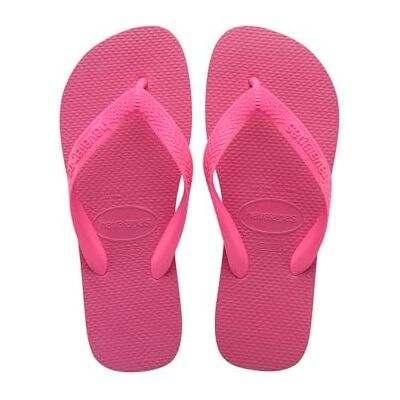 Havaianas Top, comfortabele, duurzame en lichte badslippers, Zori Style, met antislipzool, uniseks, Pink Flux, 33/34 EU Havaianas Top, comfortabele, duurzame en lichte badslippers, Zori Style, met antislipzool, uniseks, Pink Flux, 33/34 EU