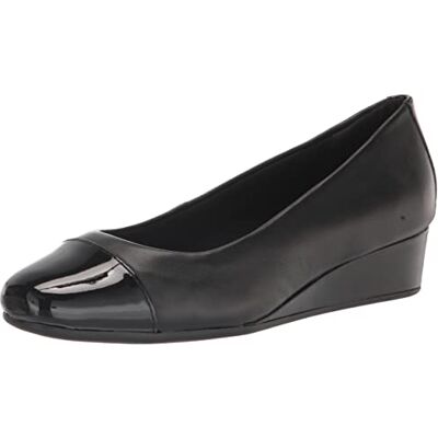 Easy Spirit Dames Gracey Low Wedge Dress Pump, Zwart 001, 39 EU Easy Spirit Dames Gracey Low Wedge Dress Pump, Zwart 001, 39 EU