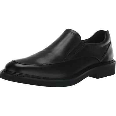 ECCO Men's London Apron Toe Slip On Loafer, Black, 13-13.5 ECCO Men's London Apron Toe Slip On Loafer, Black, 13-13.5