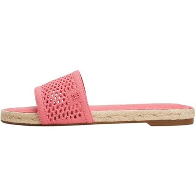 Tommy Hilfiger Dames gebreide mesh espadrille platte sandaal Fw0fw08744, Roze gewassen kers, 38 EU Tommy Hilfiger Dames gebreide mesh espadrille platte sandaal Fw0fw08744, Roze gewassen kers, 38 EU