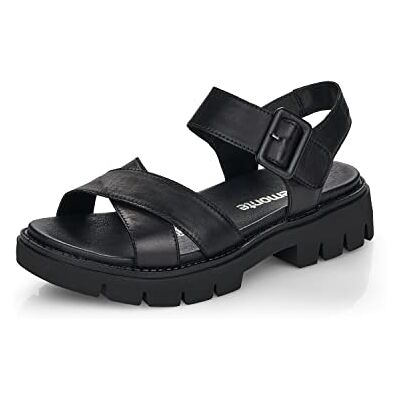 Remonte Dames D7950 sandaal met hak, zwart 00, 37 EU Remonte Dames D7950 sandaal met hak, zwart 00, 37 EU