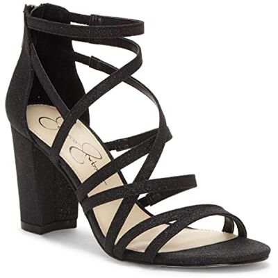 Jessica Simpson Dames Stassey Strappy Blokhak Sandaal Hakken, Zwart, 42 EU Jessica Simpson Dames Stassey Strappy Blokhak Sandaal Hakken, Zwart, 42 EU