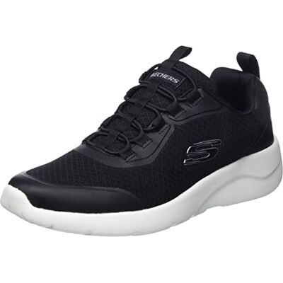 Skechers Heren 894133 BBK Sneaker, Zwarte Mesh Synthetische Witte Trim, 46 EU Skechers Heren 894133 BBK Sneaker, Zwarte Mesh Synthetische Witte Trim, 46 EU
