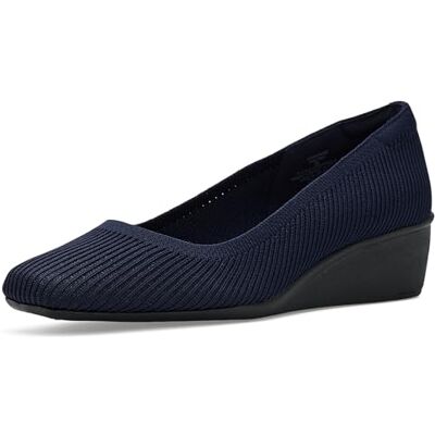 Anne Klein Wisher Wedge Pump voor dames, Navy Gebreid, 42 EU Anne Klein Wisher Wedge Pump voor dames, Navy Gebreid, 42 EU