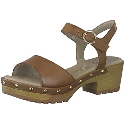 Tamaris Comfort Dames 8-8-88205-20 Platte sandaal, cognac, 42 EU Breed Tamaris Comfort Dames 8-8-88205-20 Platte sandaal, cognac, 42 EU Breed