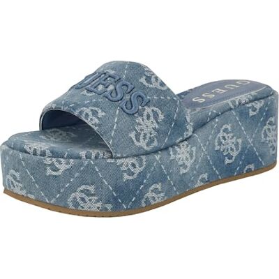 GUESS Bintai sandaal voor dames, Medium Blauw Denim Logo 420, 37 EU GUESS Bintai sandaal voor dames, Medium Blauw Denim Logo 420, 37 EU