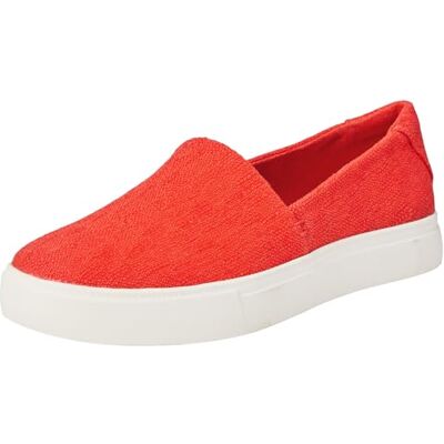 TOMS Dames Kameron Slip on Sneaker, Flame Two Tone Slub, 42 EU TOMS Dames Kameron Slip on Sneaker, Flame Two Tone Slub, 42 EU