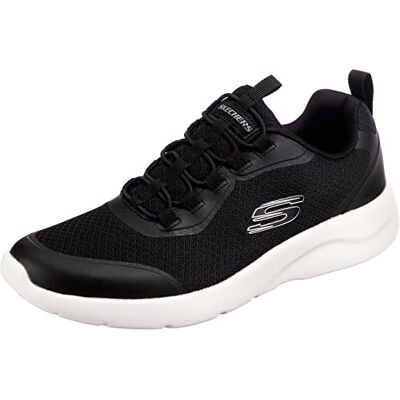 Skechers 894133 BBK Sneakers voor heren, Zwarte Mesh Synthetische Witte Trim, 39 EU Skechers 894133 BBK Sneakers voor heren, Zwarte Mesh Synthetische Witte Trim, 39 EU