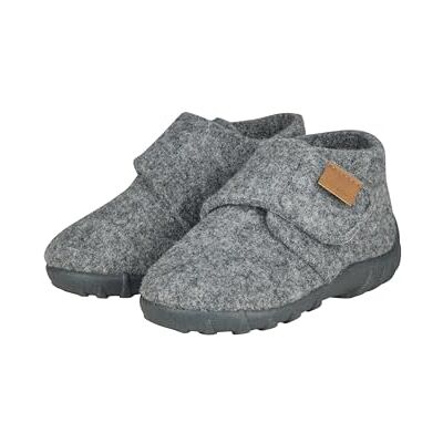Sterntaler Pantoffels van wolvilt, uniseks baby- en kinderschoenen met antislipzool en klittenbandsluiting, middelgrijs, 26 EU Sterntaler Pantoffels van wolvilt, uniseks baby- en kinderschoenen met antislipzool en klittenbandsluiting, middelgrijs, 26 EU