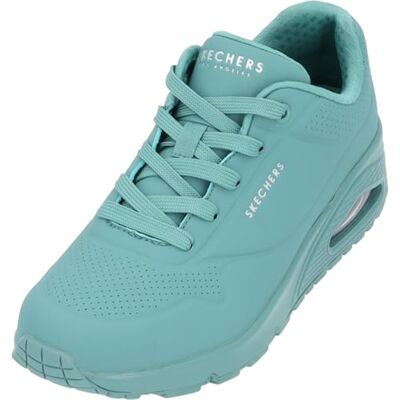 Skechers dames Uno Stand On AirSneaker Casual sneaker, Air-Cooled Memory Foam binnenzool, Skech-Air Visible demping, Lace-Up, Wedge Fit met verborgen 2,5 cm hak Skechers dames Uno Stand On AirSneaker Casual sneaker, Air-Cooled Memory Foam binnenzool, Skech-Air Visible demping, Lace-Up, Wedge Fit met verborgen 2,5 cm hak