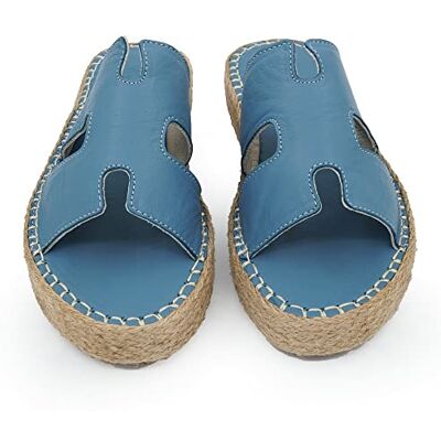 Bonateks Dames DERBTRLKY100300 Wedge Sandaal, Blauw, 40 EU, blauw, 40 EU Bonateks Dames DERBTRLKY100300 Wedge Sandaal, Blauw, 40 EU, blauw, 40 EU