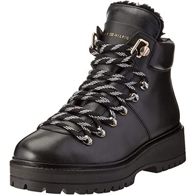 Tommy Hilfiger dames Leather Outdoor Flat Boot Fw0fw06725Lage laars Tommy Hilfiger dames Leather Outdoor Flat Boot Fw0fw06725Lage laars
