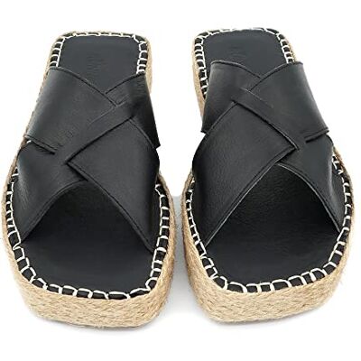 Bonateks Dames DERBTRLKY100103 Wedge Sandaal, zwart, 38 EU, zwart, 38 EU Bonateks Dames DERBTRLKY100103 Wedge Sandaal, zwart, 38 EU, zwart, 38 EU