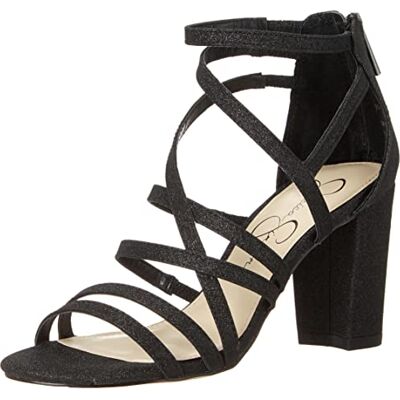 Jessica Simpson Dames Stassey sandaal met hak, zwart, 36 EU Jessica Simpson Dames Stassey sandaal met hak, zwart, 36 EU