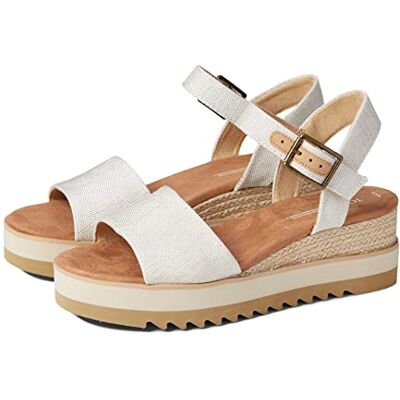 TOMS Diana Wedge sandaal voor dames, natuurlijk, 38 EU TOMS Diana Wedge sandaal voor dames, natuurlijk, 38 EU