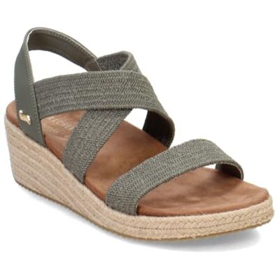 Skechers Womens Arch Fit Beverlee Brentwood Wedge Sandaal, Olijf, 7 Skechers Womens Arch Fit Beverlee Brentwood Wedge Sandaal, Olijf, 7
