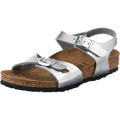 Birkenstock Rio sandaal meisje, Electric Metallic Zilver, 37 EU Étroit Birkenstock Rio sandaal meisje, Electric Metallic Zilver, 37 EU Étroit