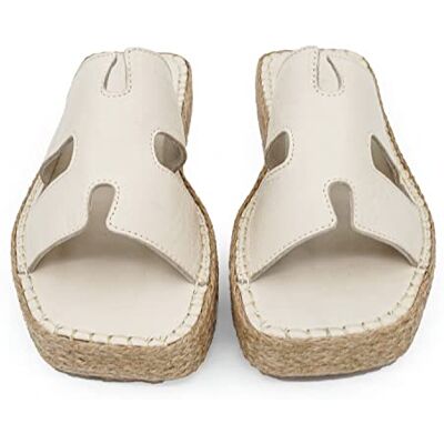 Bonateks FRRBTRLK100162, Wedge sandalen dames, beige, 37 EU, Beige, 37 EU Bonateks FRRBTRLK100162, Wedge sandalen dames, beige, 37 EU, Beige, 37 EU