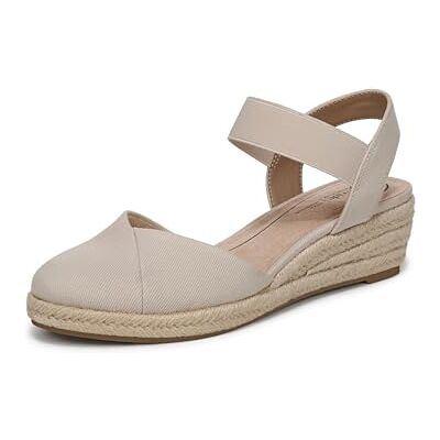 LifeStride Dames Kimmie Wedge Espadrilles Sandaal, Amandelmelk Canvas, 39 EU LifeStride Dames Kimmie Wedge Espadrilles Sandaal, Amandelmelk Canvas, 39 EU