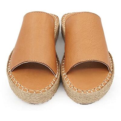 Bonateks DerbTRLKY100320 Wedge Sandal, voor dames, bruin, 40 EU, bruin, 40 EU Bonateks DerbTRLKY100320 Wedge Sandal, voor dames, bruin, 40 EU, bruin, 40 EU