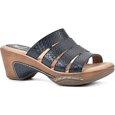 WHITE MOUNTAIN Dames Valora Wedge Sandaal, Zwart Met Geweven, 40.5 EU WHITE MOUNTAIN Dames Valora Wedge Sandaal, Zwart Met Geweven, 40.5 EU