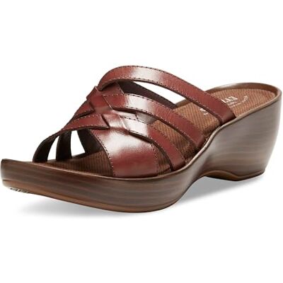 Eastland Women's Poppy Slide Sandal, Mahogany, 10 Eastland Women's Poppy Slide Sandal, Mahogany, 10
