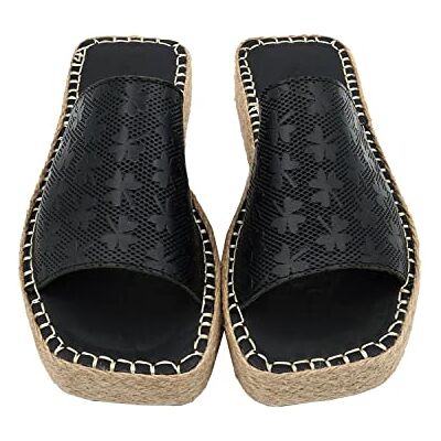 Bonateks Dames DERBTRLK100001 Wedge Sandal, zwart, 36 EU, zwart, 36 EU Bonateks Dames DERBTRLK100001 Wedge Sandal, zwart, 36 EU, zwart, 36 EU