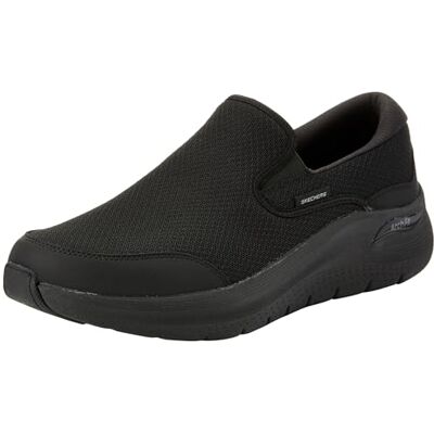 Skechers Heren Arch FIT 2.0 Vallo Slip-On, Zwart Mesh/Leer, 6 UK, Zwart mesh leer, 39.5 EU Skechers Heren Arch FIT 2.0 Vallo Slip-On, Zwart Mesh/Leer, 6 UK, Zwart mesh leer, 39.5 EU
