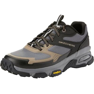 Skechers Heren Skech-AIR slanke Envoy Trainers, zwart leer/synthetisch/textiel/bruin trim, 6 UK, Zwart leer synthetisch textiel bruine rand, 39.5 EU Skechers Heren Skech-AIR slanke Envoy Trainers, zwart leer/synthetisch/textiel/bruin trim, 6 UK, Zwart leer synthetisch textiel bruine rand, 39.5 EU