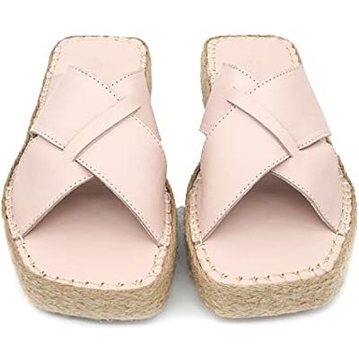 Bonateks FRRBTRLK100125, Wedge sandalen dames, beige, 40 EU, Beige, 40 EU Bonateks FRRBTRLK100125, Wedge sandalen dames, beige, 40 EU, Beige, 40 EU