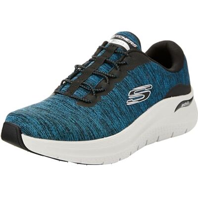 Skechers Heren Arch FIT 2.0 UPPERHAND Slip-On, Teal Mesh/Synthetisch/Zwarte Trim, 5.5 UK, Teal Mesh Synthetische Zwarte Trim, 39 EU Skechers Heren Arch FIT 2.0 UPPERHAND Slip-On, Teal Mesh/Synthetisch/Zwarte Trim, 5.5 UK, Teal Mesh Synthetische Zwarte Trim, 39 EU