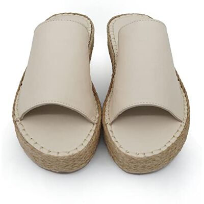 Bonateks FRRBTRLK100313, Wedge sandalen dames, beige, 38 EU, Beige, 38 EU Bonateks FRRBTRLK100313, Wedge sandalen dames, beige, 38 EU, Beige, 38 EU