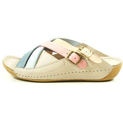 Andrea Conti 771516 Leren clogs voor dames, Grijs Grijs Combi 150, 42 EU Andrea Conti 771516 Leren clogs voor dames, Grijs Grijs Combi 150, 42 EU