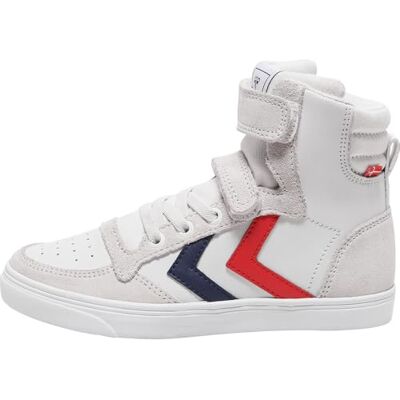 hummel Slimmer Stadil High JR Sneakers van leer, wit, 33 EU, wit, 33 EU hummel Slimmer Stadil High JR Sneakers van leer, wit, 33 EU, wit, 33 EU