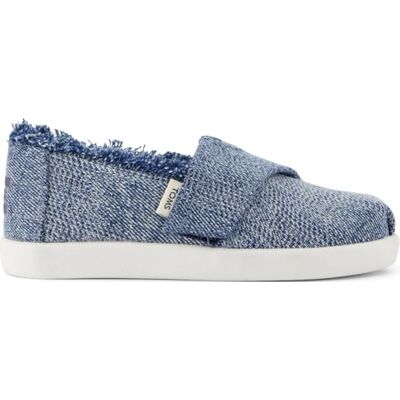 TOMS Alpargata Classic Slip-On Espadrille, Dark Sky Getextureerde Denim met Fray, 8 UK Kind, Dark Sky Getextureerde Denim Met Fray, 8 UK Child TOMS Alpargata Classic Slip-On Espadrille, Dark Sky Getextureerde Denim met Fray, 8 UK Kind, Dark Sky Getextureerde Denim Met Fray, 8 UK Child