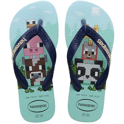 Havaianas Kids Minecarft, teenslippers voor jongens, Lavendelblauw, 23/24 EU Havaianas Kids Minecarft, teenslippers voor jongens, Lavendelblauw, 23/24 EU
