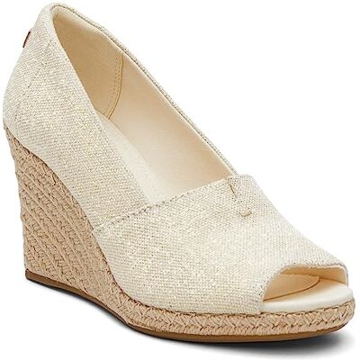 TOMS Women's Michelle Wedge Sandal, Dark Natural, 7.5 TOMS Women's Michelle Wedge Sandal, Dark Natural, 7.5