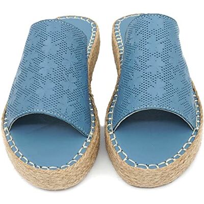 Bonateks Dames DERBTRLKY100099 Wedge Sandaal, Blauw, 39 EU, blauw, 39 EU Bonateks Dames DERBTRLKY100099 Wedge Sandaal, Blauw, 39 EU, blauw, 39 EU