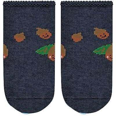 FALKE Baby Slipper Sok, Blauw (Blauwe Mel. 6875), 3-6 maanden FALKE Baby Slipper Sok, Blauw (Blauwe Mel. 6875), 3-6 maanden