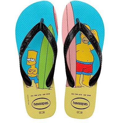 Havaianas Simpsons unisex slippers voor volwassenen Kleur: Blauw/Zwart Maat: 6/7 VK Havaianas Simpsons unisex slippers voor volwassenen Kleur: Blauw/Zwart Maat: 6/7 VK