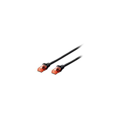 Ewent RJ45 patchkabel CAT 6 U/UTP, AWG 24/7, 2 aansluitstekkers, 1 m, zwart