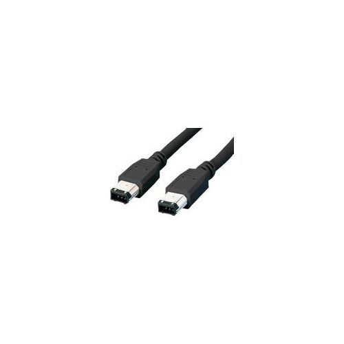 MediaRange Firewire aansluitkabel, IEEE 1394A, Firewire stekker (6-pin) / Firewire stekker (6-pin.), 1.8m, zwart