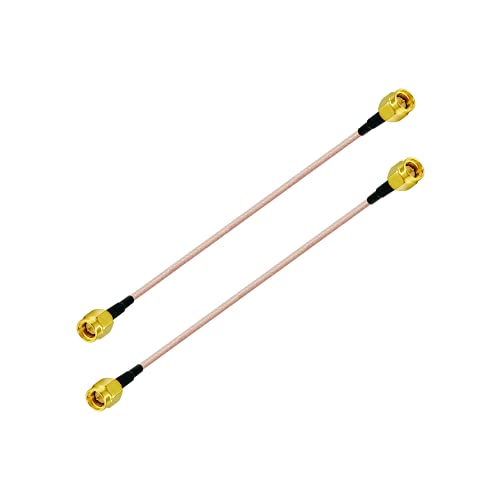 Vecys SMA antennekabel SMA plug plug kabel DAB + WLAN antennekabel RG316 15 cm 6 inch 2 stuks voor WLAN WLAN 2G 3G 4G antennerouter GSM Bluetooth WLAN LAN SDR FPV apparaten