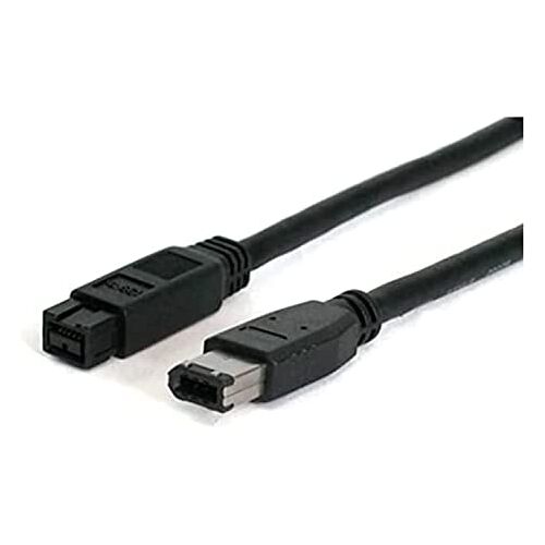 StarTech.com 1394_96_6 6 ft IEEE-1394 Firewire kabel 9-6 M/M, IEEE 1394 kabel, 6 pin FireWire (M) naar FireWire 800 (M), 6 ft, Zwart