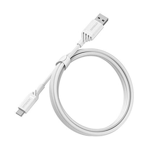 Otterbox Versterkte USB-A naar USB-C Cable, Oplaadkabel voor Smartphone en Tablet, Ultra-robuust, Bend en Flex getest, 1m, Wit