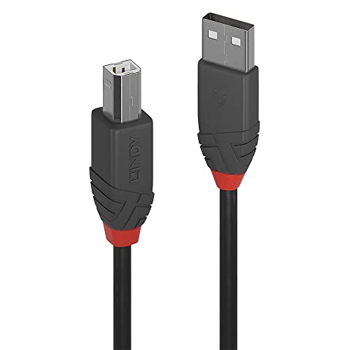 LINDY 10 m USB 2.0 printerkabel, USB-A naar USB-B-kabel, scanner en printerkabel voor HP, Canon, Dell, Epson, Brother, Elektrische Piano, Anthra Line