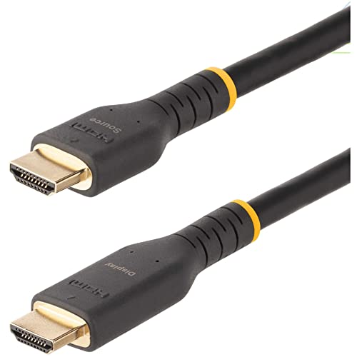 StarTech.com 10m Actieve HDMI Kabel met Ethernet HDMI 2.0 4K 60Hz UHD Robuuste HDMI Kabel met Aramidevezels Duurzame High Speed HDMI Kabel Heavy-Duty HDMI 2.0 Kabel (RH2A-10M-HDMI-CABLE)